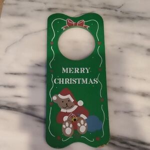 Christmas Door Hanger with Bear Design